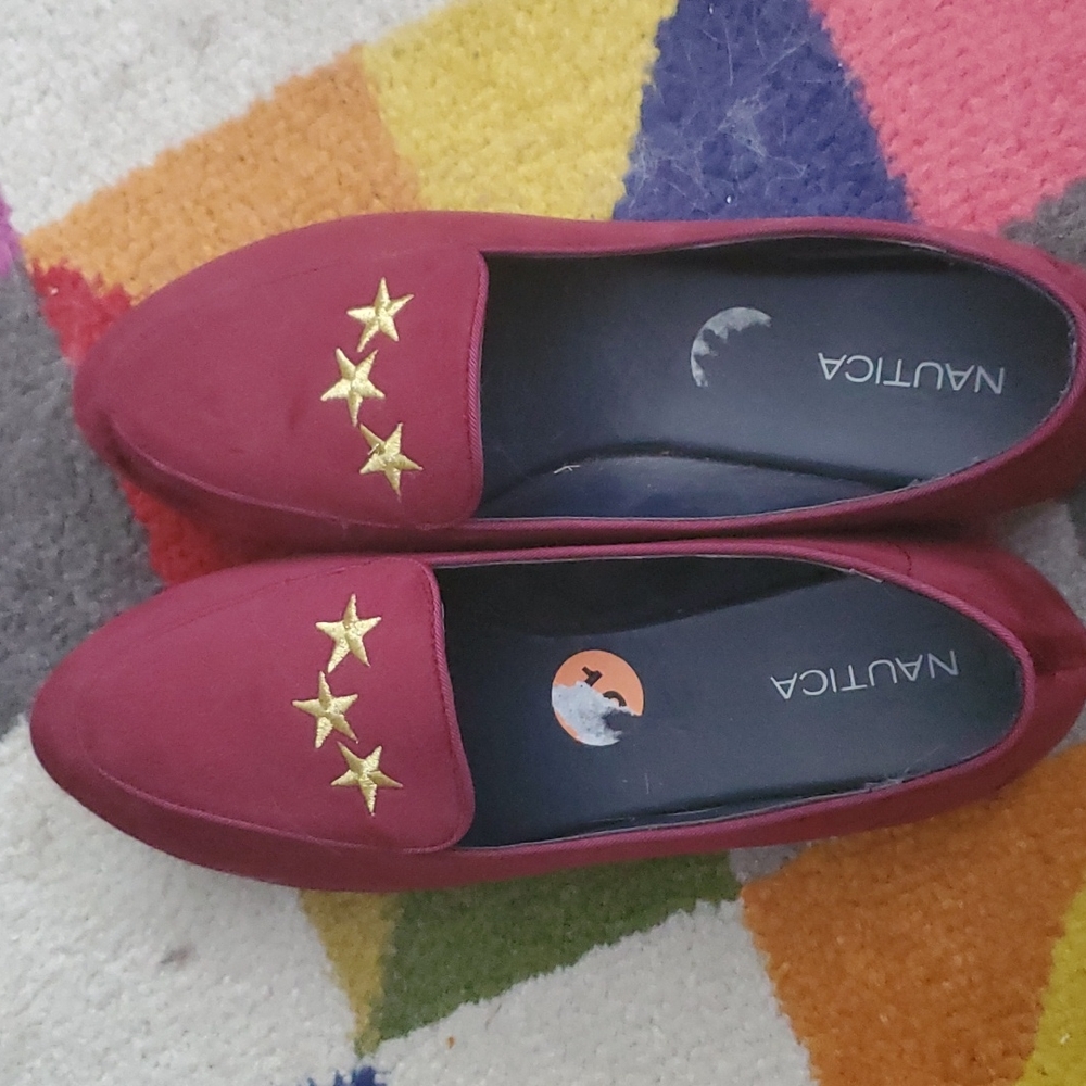 Burgundy Velvet loafers